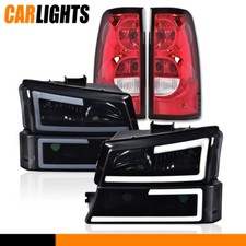Led Drl Headlights Bumper Lamps Tail Lights Fit For 03-06 Silverado