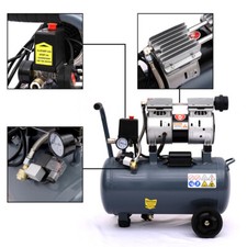 Grey 25 Litres Air Compressor Oil Free 2.5HP 1400RPM 8CFM 220V Portable Machine
