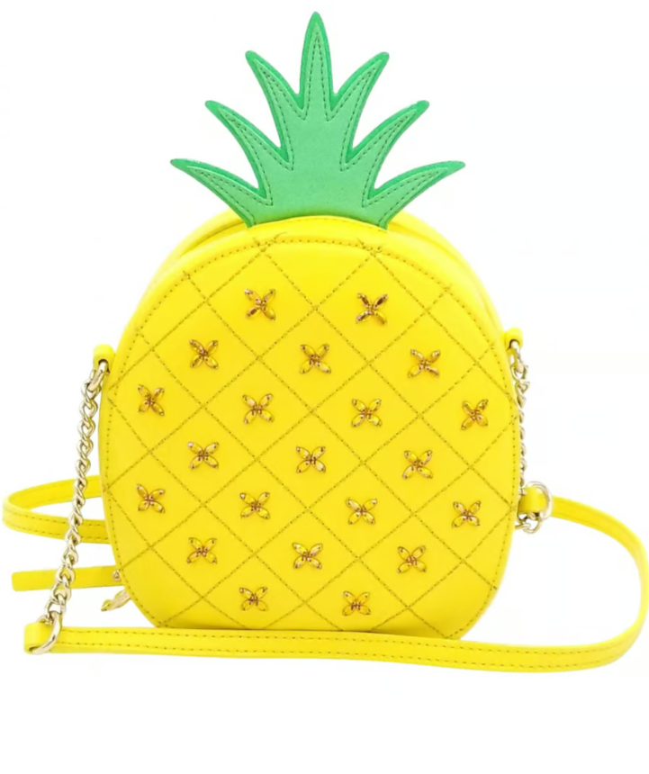 mui110626❗️Kate Spade Pineapple Kate Spade Small Yellow Pineapple Cross Body Bag With Zip Top