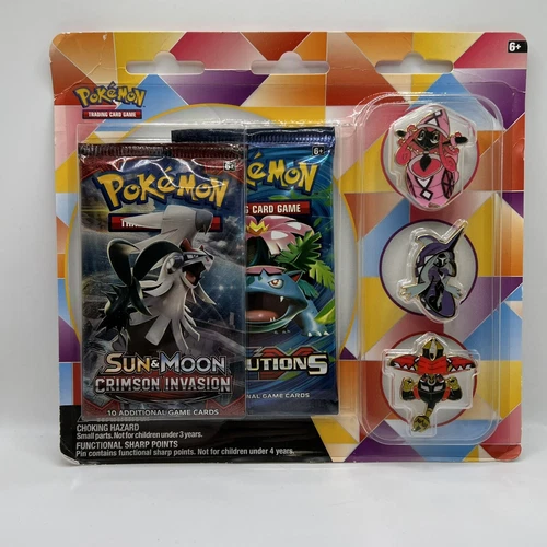 Pokémon 2 Pack Blister XY and Crimson Invasion plus pins (2) & 2 single packs