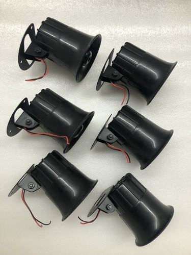 (6) USED Universal 12v DC Car Alarm Security System 1-Tone Siren Single Tone