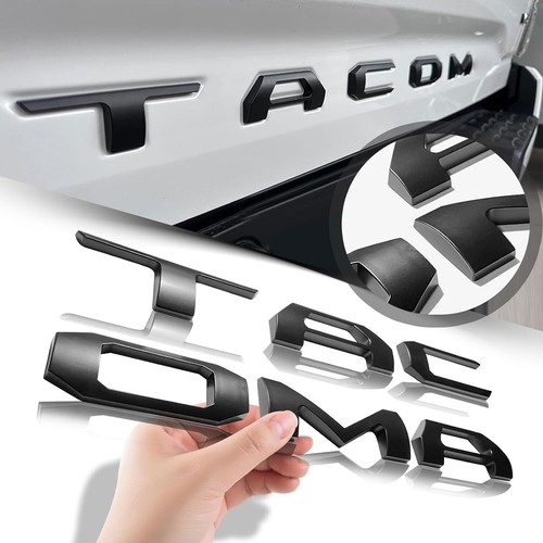 Raised Tailgate Insert Letters 2024-2025Toyota Tacoma Gloss Black & Red