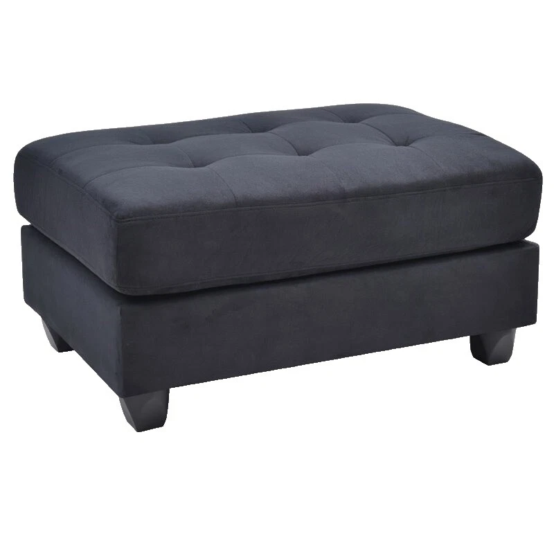 Черная замшевая домашняя мебель