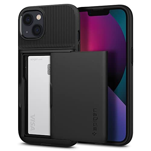 Spigen Cover Slim Armor CS Compatibile con iPhone 13 - Nero