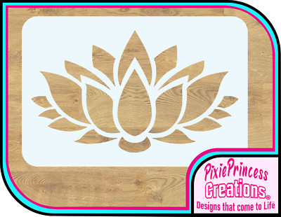 Blume Lotus C Mylar Schablone Airbrush Sprühfarbe Wandkunst Handwerk Natur hübsch