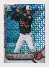 2022 Bowman Chrome Mega Mojo Refractor BCP-155 Maikol Hernandez Orioles