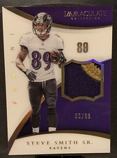2015 Panini Immaculate Collection Steve Smith Sr. /89 Patch Two Colour