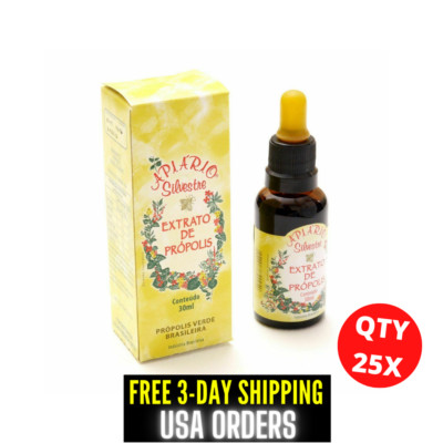 APIARIO SILVESTRE Propolis Extract Green Brazilian  APIARIO Lot 25x 30 ml