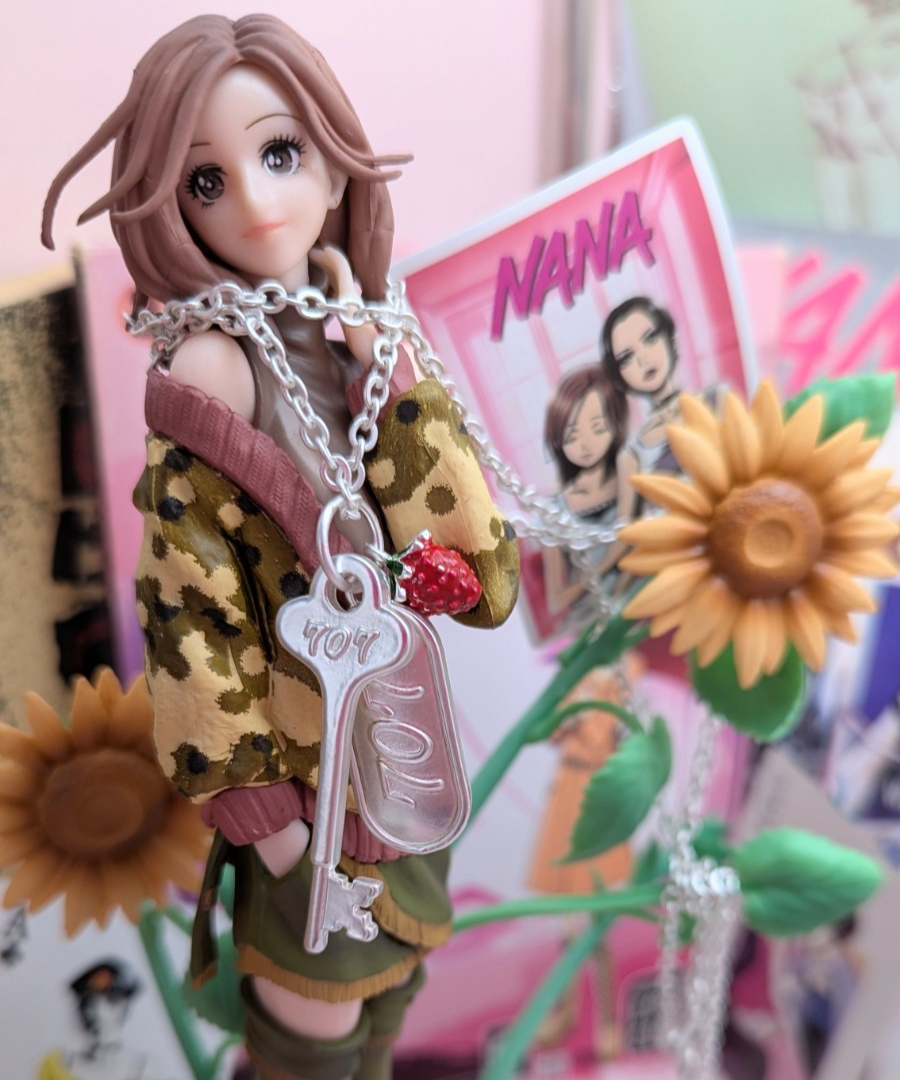 NANA Anime 707 Apartment Key tag with Strawberry Charm Necklace