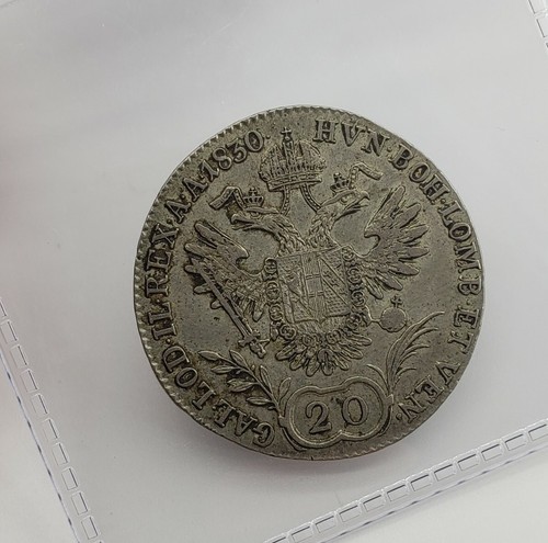1830 C 20 Kreuzer Silver Coin Ferdinand I Austrian Austria Bohemia Hungary - Picture 3 of 5