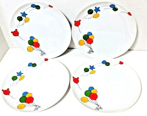 Circus Plates Party W/Balloons Theme 7 3/8" Ron Gordon Designs Set Of 4 Vtg 1980 - Picture 2 of 6