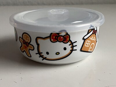 #ad Hello Kitty Christmas Pressure Lid Ceramic Food Storage Bowl Container Small NEW $15.30