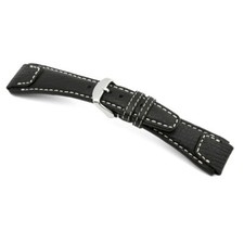 RIOS1931 Black 22 mm Buffalo Leather Watch Leather Size  (M) 114x82mm N