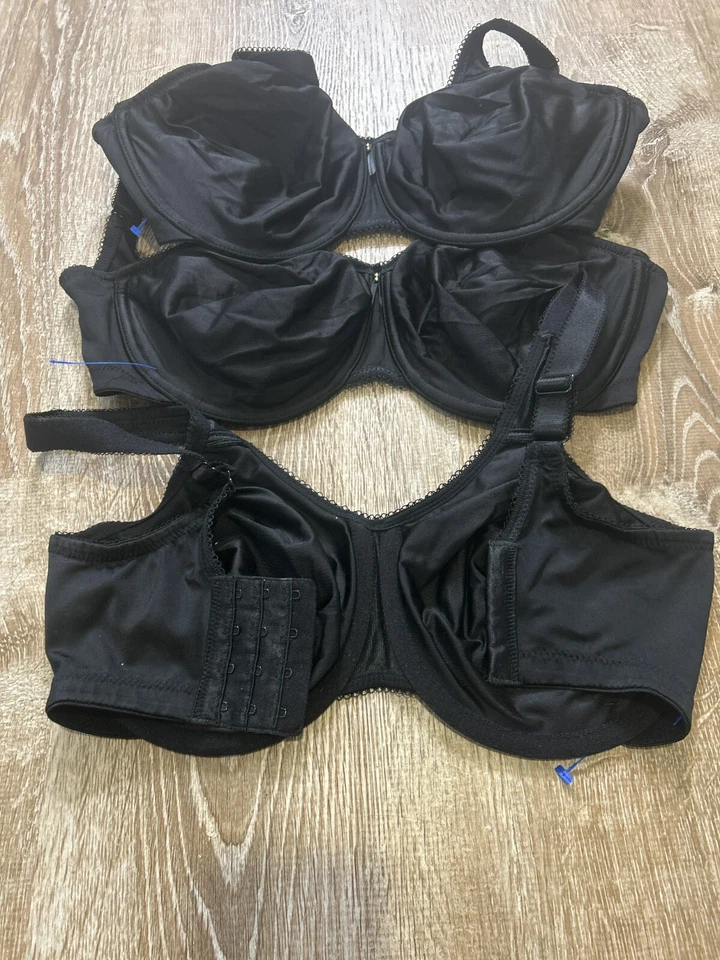 Sujetador Wacoal 32DDD Negro Belleza Básica Figura Completa Con Aros 855192 Lote de 3 Usado en Excelente Condición Foto 3 de 4