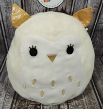 Squishmallows 8" Vee Owl White  Gold Plush KellyToy Stuffed Animal