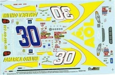 Slixx 1763 #30 AOL 2002-Jeff Green Nascar decal