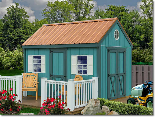 Best Barns Regency 8x12 Wood Storage Shed Kit - All Pre-cut for sale 