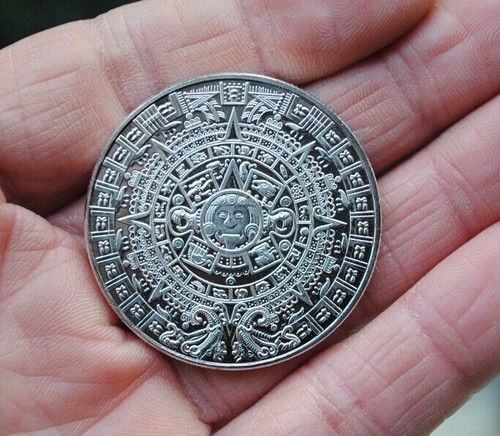 40mm-maya-calendar-plated-coin-souvenir-mayan-aztec-badge-pin-mexico-gift-silver-ebay