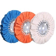 3 Pack 8 Inch Airway Buffing Wheel Kit 5/8" Arbor Hole Aluminum Wheel Polishing