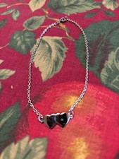 SARAH COVENTRY CAVIGLIERA VINTAGE CUORE ARGENTO USATA IN OTTIME CONDIZIONI 
