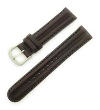 22mm MS890 Hadley Roma Brown Waterproof Genuine Leather Watch Band Twin Pad