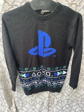 Playstation Christmas Holiday Kids Ugly Sweater Sweatshirt Size 12-14 Gamer