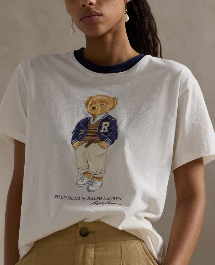 Ralph Lauren Polo Bear Beige Cotton Jersey T-Shirt