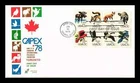CAPEX CANADA & USA BIRDS & ANIMALS SET OF 8 MOOSE FOX RACCOON SPECTRUM CACHT FDC