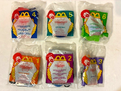 1996 McDonald's Saban's BeetleBorgs Metallix Happy Meal Toys- NEW- Set of 6