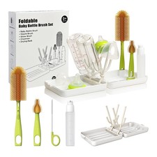 YOTIME Travel Bottle Brush, Cleaner Kit with Foldable White