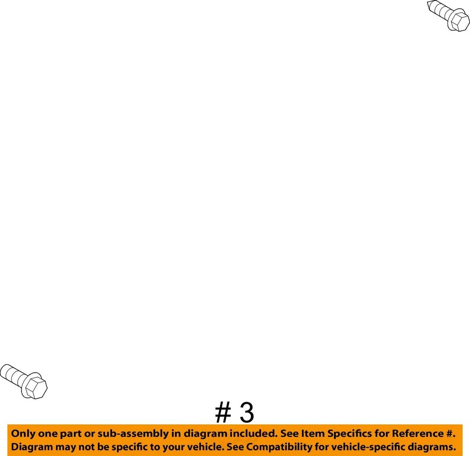 Chevrolet City Express 2015-2018 perno/tornillo RR BPR FASCIA 19316726 - NUEVO OEM Foto 4 de 4