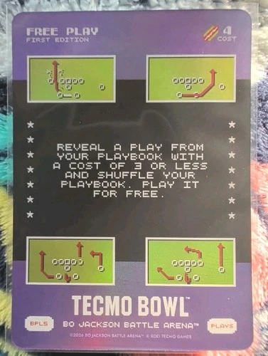 Bo Jackson Battle Arena Tecmo Bowl First Edition Foil Free Play BPL5 Plays