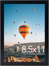 8.5 by 11 Picture Frame Black, Picture Frames 8.5 x 11 for Wall Mounting Disp...