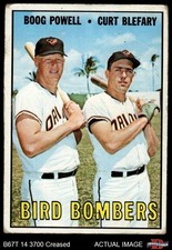 1967 Topps #521 Boog Powell / Curt Blefary Bird Bombers Orioles 1 - POOR