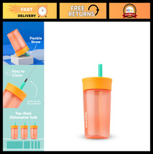 Kids Insulated BPA-Free Tumbler with Spill-Resistant Straw, 15 Oz, Travel-Friend