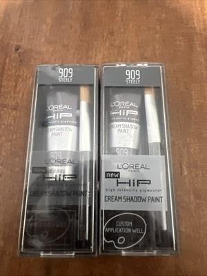 L'Oreal HIP High Intensity Pigment Cream Shadow Paint # 909 STEELY X2