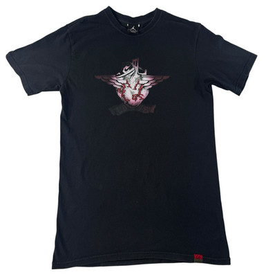 Air Jordan 1 Wings Medium Schwarz T-Shirt Herren Baumwolle Kurzarm Retro 2007