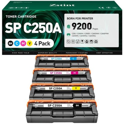 SP C250 Toner Cartridge Set 4-Pack High Yield for Ricoh Aficio SP C250 C250DN...
