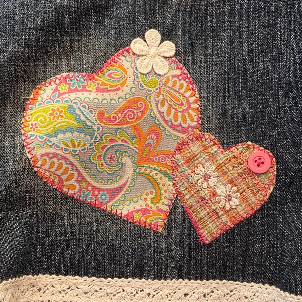 Minifalda vaquera Von Dutch Originals hecha a medida talla L bordado y parches Foto 3 de 4