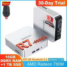 GEEKOM Mini PC A8 Max mit AMD Ryzen 7 8745HS,DDR5 RAM + 1TB M.2 NVMe SSD W11 PRO