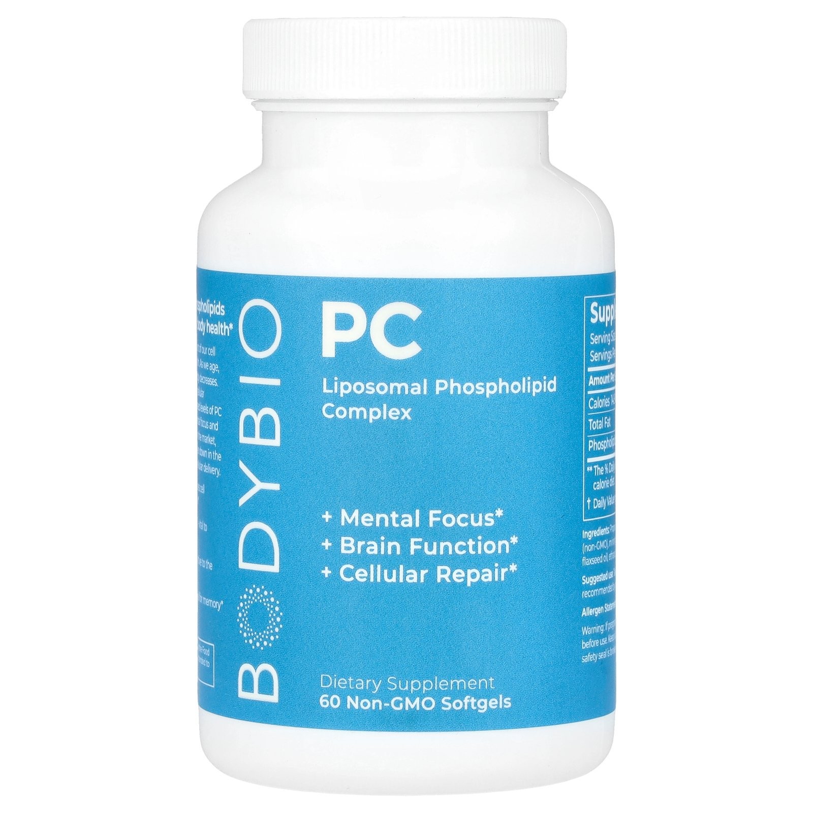 PC липосомальный фосфолипидный комплекс 60 капсул без ГМО по 650 мг в каждой капсуле 11890₽