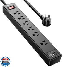 6Ft Power Strip Surge Protector - Yintar Extension Cord with 6 AC