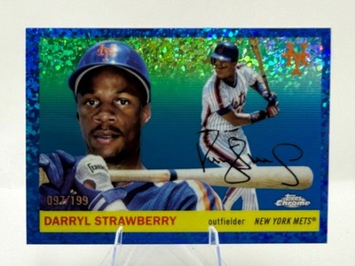 2025 Chrome Platinum Darryl Strawberry Blue Mini-Diamond Refractor #/199 Mets