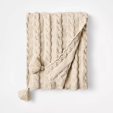 Knit Tassel Braided Throw - Threshold designed with Studio McGee