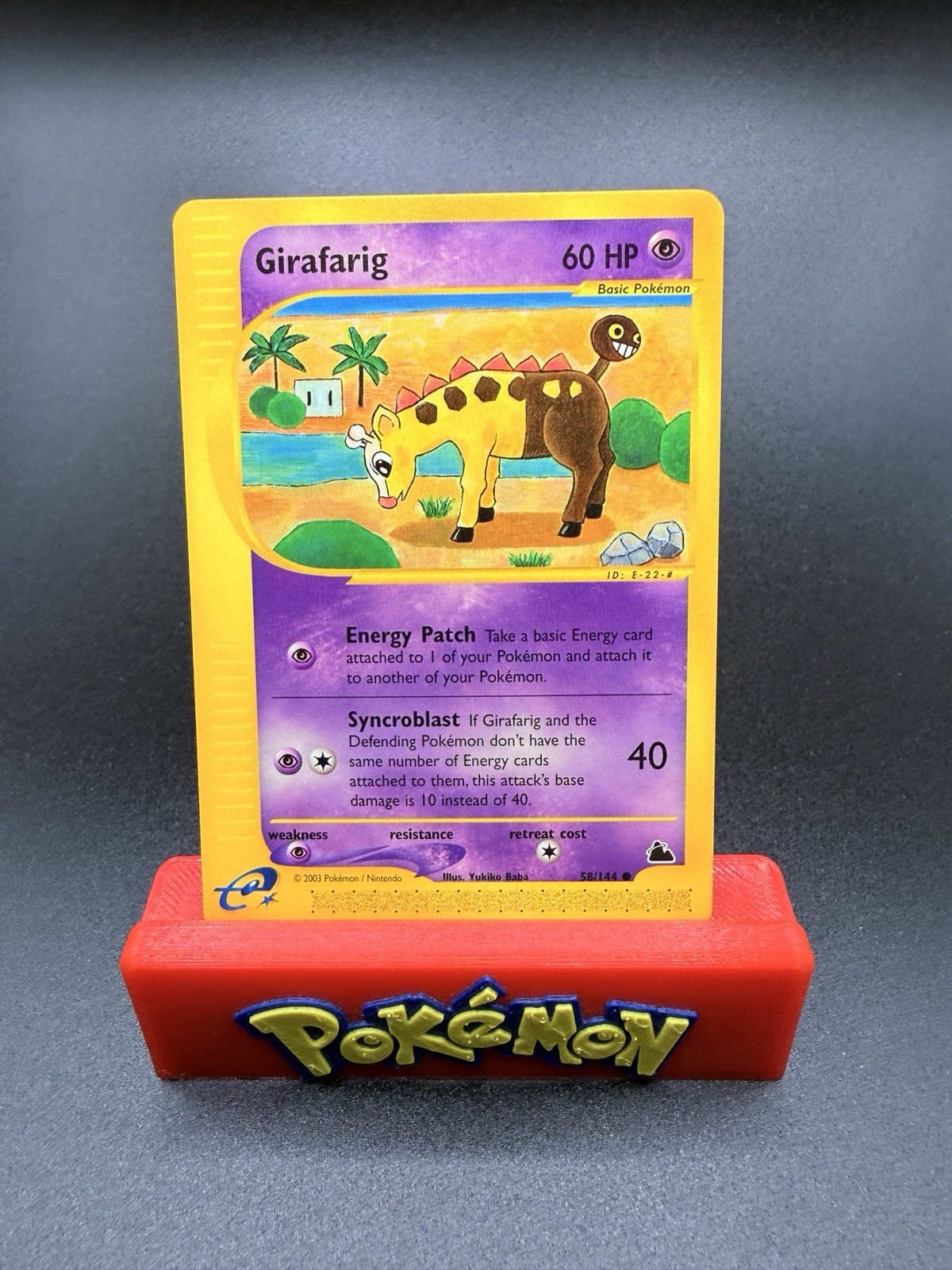 2003 GIRAFARIG 58/144 -SKYRIDGE (e- Reader) POKEMON Regular Card - NM/M
