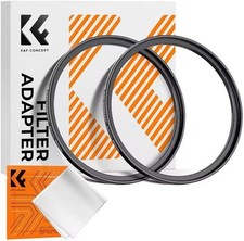 K F Concept 77-82Mm 2 Pcs Step-Up Ring Adapter, 77Mm to 82Mm Step up Filter Rin