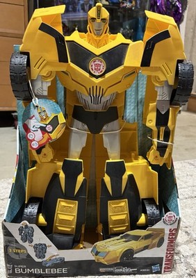 New Transformers 20'' Talking Bumblebee Disguise Car Action Figure Sound