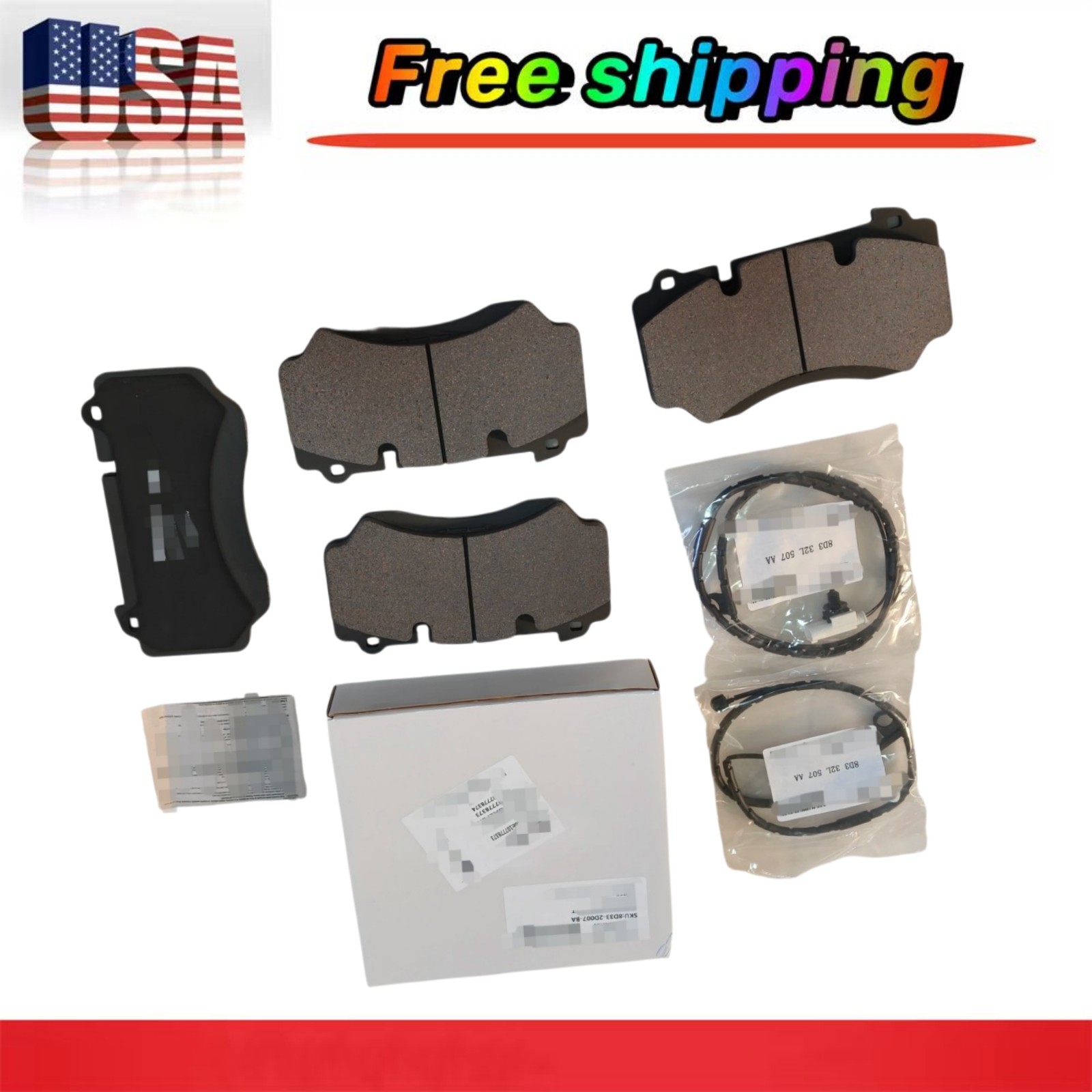Front Brake Pad 8D33-2D007-BA Fit 13-2016 Aston Martin DB9 Vanquish DBS Virage