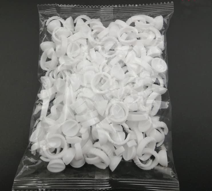 Pigment Rings - 100pcs2 Slot Lash Glue Holder Pallet, Disposable Plastic Nail...