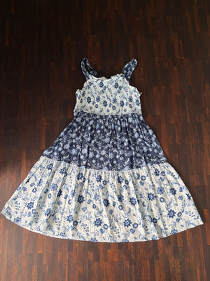 Pepe Jeans Kleid Gr. 16/ 176 blau weiß Sommerkleid gesmockt wie neu